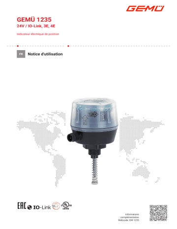 Gemu 1235 Electrical position indicator Mode d'emploi | Fixfr