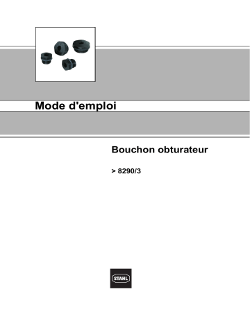 Stahl 8290 Mode d'emploi | Fixfr