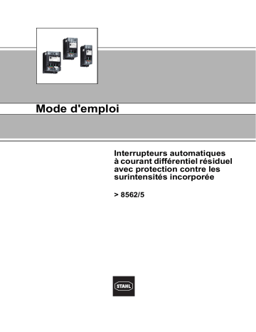 Stahl 8562 Mode d'emploi | Fixfr