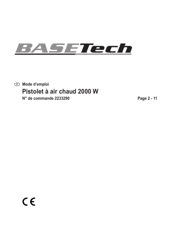 Basetech BT-2233290 Hot air blower Manuel du propriétaire | Fixfr