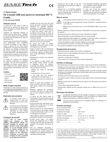 Basetech BT-2182450 Soldering iron Manuel du propriétaire | Fixfr