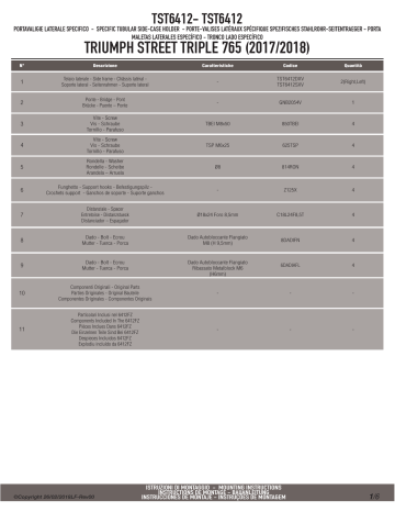 GIVI TST6412 Specific holder Mode d'emploi | Fixfr