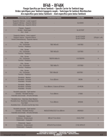 GIVI BF46 Specific flange Mode d'emploi | Fixfr