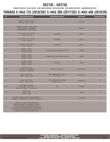 GIVI SR2150 Specific rear rack Mode d'emploi | Fixfr