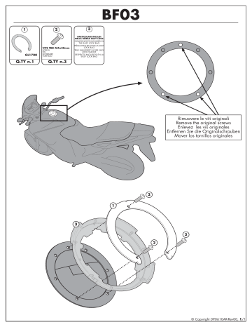 GIVI BF03 Specific flange Mode d'emploi | Fixfr