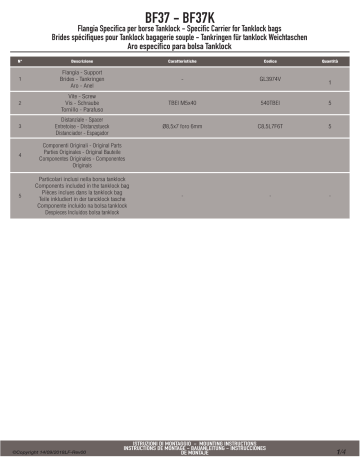 GIVI BF37 Specific flange Mode d'emploi | Fixfr