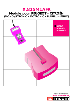 Facom X.815M1AFR-98 Manuel du propriétaire