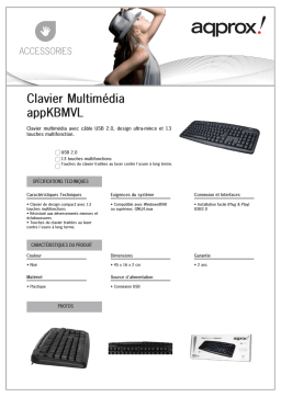 Approx APPKBMVL Multimedia Keyboard Manuel utilisateur
