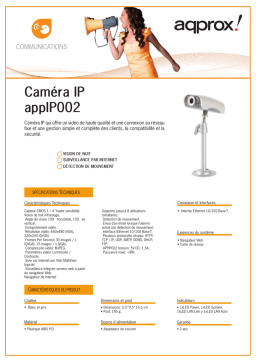 Approx APPIP002 IP Camera Manuel utilisateur