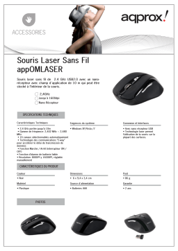 Approx APPOMLASER Wireless Laser Mouse Manuel utilisateur