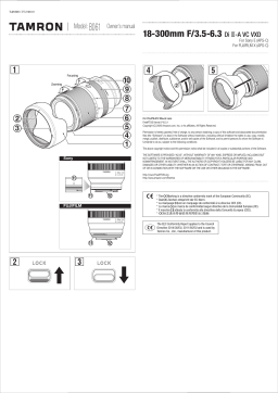 Tamron B061 8-300mm F/3.5-6.3 Di III-A VC VXD Manuel utilisateur