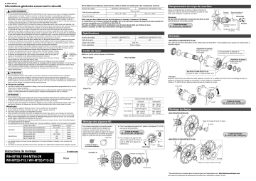 WH-MT55-F15 | WH-MT55-29 | WH-MT55-F15-29 | Shimano WH-MT55 Roue Manuel utilisateur | Fixfr