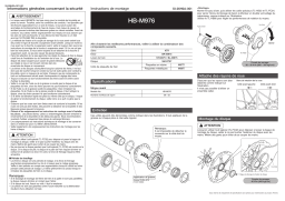 Shimano BR-M975 frein à disque hydraulique Manuel utilisateur