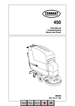 Tennant 450 Manuel utilisateur