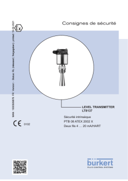 Burkert 8137 Radar level meter Manuel utilisateur