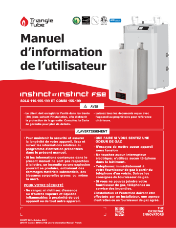 Instinct Wall | TRIANGLE TUBE Instinct Floor Manuel utilisateur | Fixfr