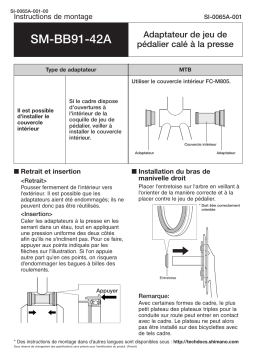 Shimano SM-BB91 Jeu de pédalier (HOLLOWTECH II) Manuel utilisateur