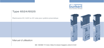 6524 | Burkert 6525 5/2-way solenoid valve Manuel utilisateur | Fixfr