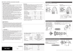 Shimano CS-HG50-8 Pignon de type cassette Manuel utilisateur