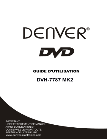 Denver DVH-7782MK2 DVD player Manuel utilisateur | Fixfr