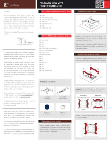 Noctua NM-i17xx-MP78 mounting-kit Accessory Installation manuel | Fixfr