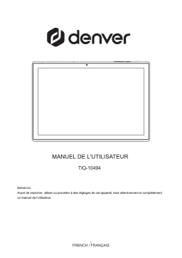 Denver TIQ-10494 10.1” Quad Core tablet Manuel utilisateur