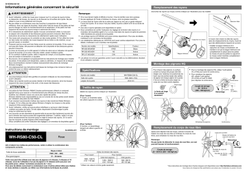 Shimano WH-RS80-C50 Roue Manuel utilisateur | Fixfr