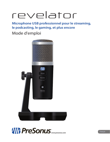 PRESONUS Revelator Professional, easy-to-use USB microphone Manuel du propriétaire | Fixfr