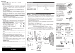 Shimano FC-M970 Pédalier Manuel utilisateur