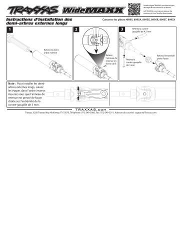 Traxxas Maxx Mode d'emploi | Fixfr