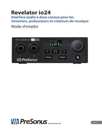 PRESONUS Revelator io24 USB-C® Compatible Audio Interface Manuel du propriétaire | Fixfr