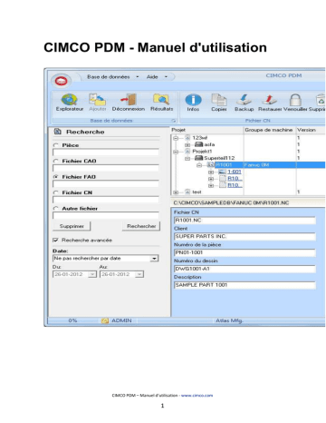 CIMCO MDM 6 Mode d'emploi | Fixfr