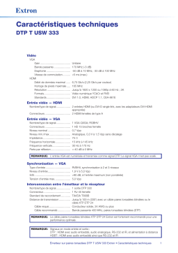 Extron DTP T USW 333 spécification