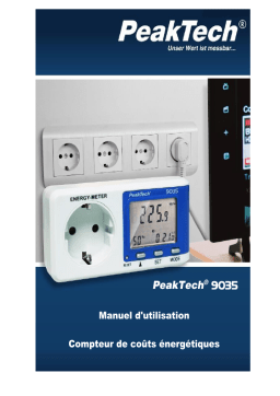 PeakTech P 9035 Energy meter Manuel du propriétaire