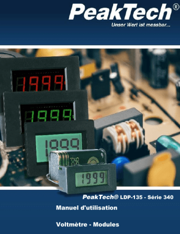 LDP-340 | LDP-335 | LDP-240 | LDP-235 | LDP-135 | PeakTech LDP-140 Volt & ammeter, LCD display 13mm hight of digits Manuel du propriétaire | Fixfr