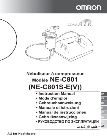 Omron Healthcare NE-C801S-E(V) C801 Nebulisers & Wheeze Detector Manuel utilisateur | Fixfr