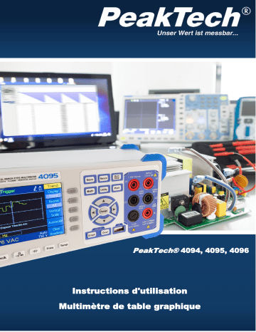 P 4094 | P 4096 | PeakTech P 4095 Graphical bench multimeter, 60.000 counts Manuel du propriétaire | Fixfr