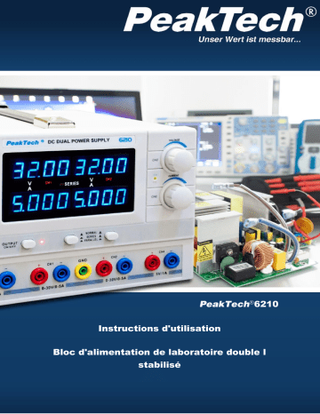 PeakTech P 6210 Digital Power Supply Manuel du propriétaire | Fixfr