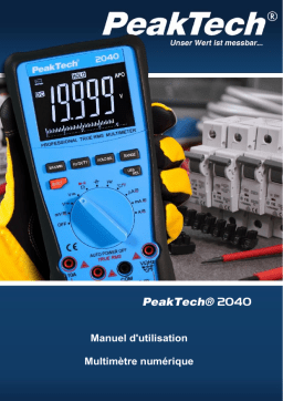 PeakTech P 2040 True RMS 1000V Digitalmultimeter 20000 Counts, USB Manuel du propriétaire