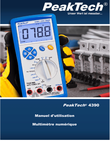 PeakTech P 4390 Digital Multimeter, 6.000 Counts, TrueRMS Manuel du propriétaire | Fixfr