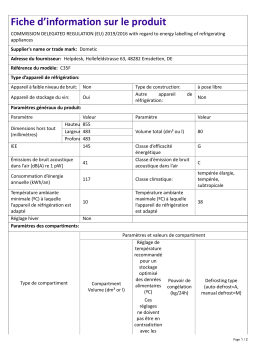 Dometic C35F Information produit