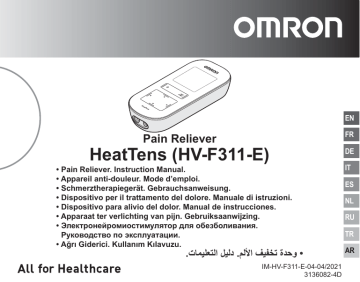 Omron Healthcare HV-F311-E HeatTens Pain Reliever Manuel utilisateur | Fixfr