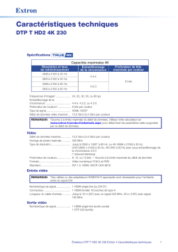 Extron DTP T HD2 4K 230 spécification