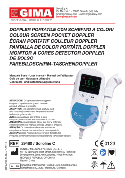 Gima 29480 SONIC POCKET DOPPLER Manuel du propriétaire