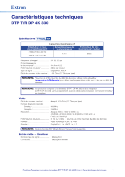 Extron DTP R DP 4K 330 spécification