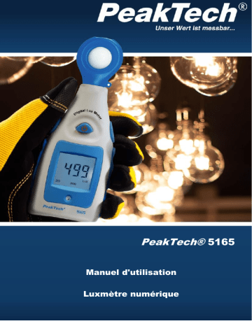 PeakTech P 5165 Digital-Lux-Meter 0...200.000 Lux Manuel du propriétaire | Fixfr