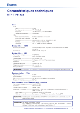 Extron DTP T FB 332 spécification