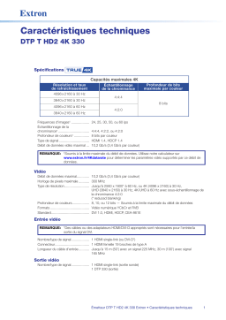 Extron DTP T HD2 4K 330 spécification