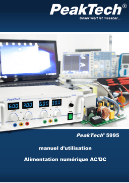 PeakTech P 5995 AC/DC Laboratory Power Supply 0 - 30 V/0 - 6 A Manuel du propriétaire