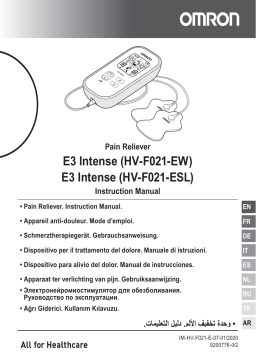 Omron Healthcare E3_Intense_White E3 Intense White Pain Reliever Manuel utilisateur